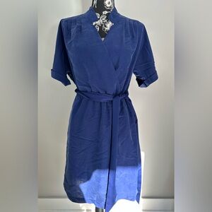 Stylish cobalt blue short sleeved dress